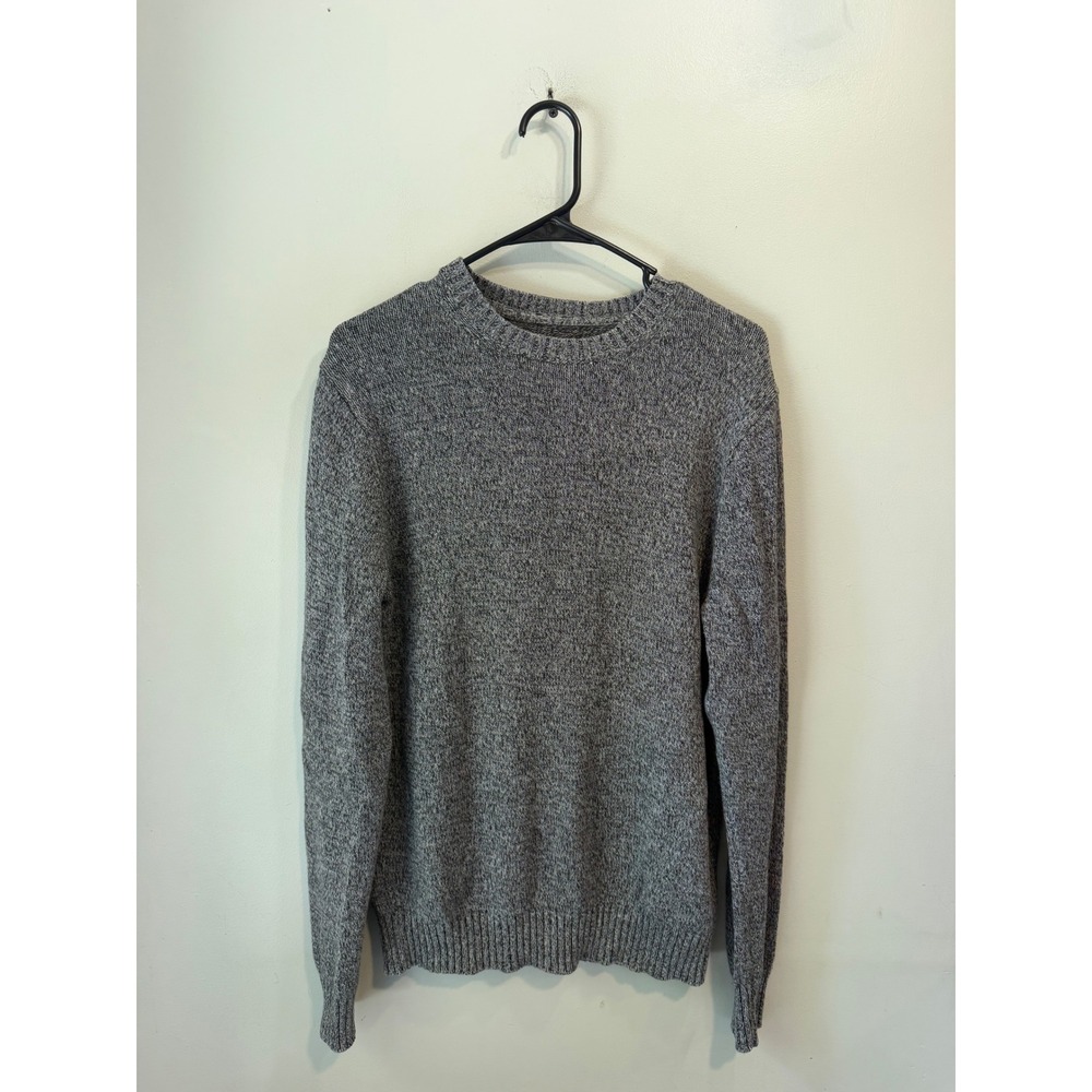 St Johns Bay Mens Grey‎ Marl Crew Neck Cotton Sweater Size S 100% Cotton Classic